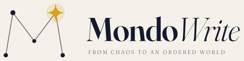 MondoWrite logo: from chaos to an ordered world