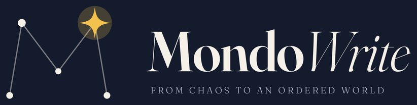 MondoWrite logo: from chaos to an ordered world